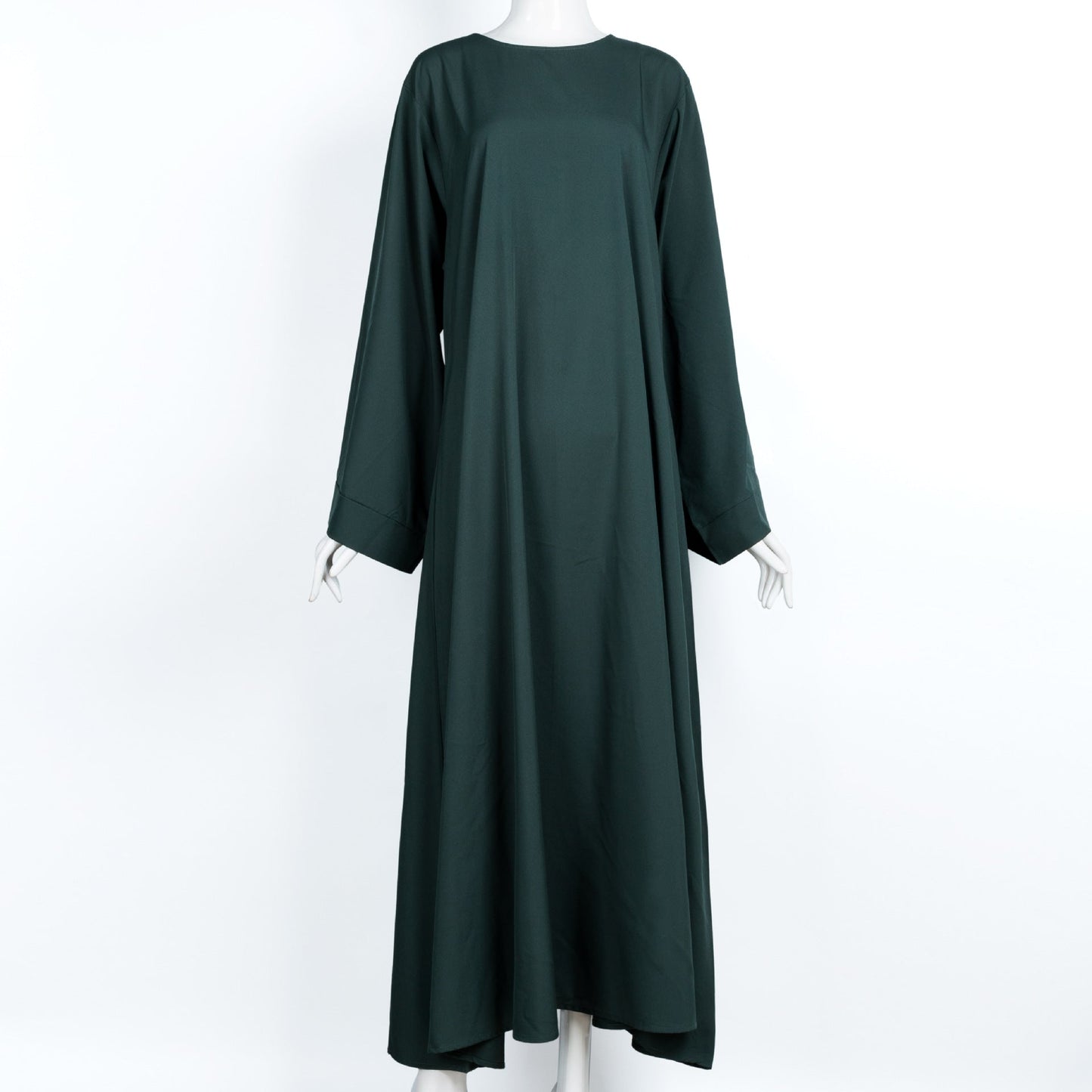 HAYA0477 Casual abaya solid color airy women's long sleeve round neck maxi dress