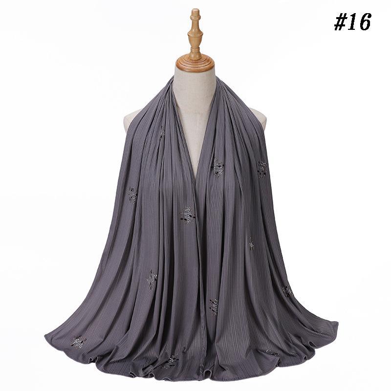 HAYA HA1133 New Striped Hot Drilling Headscarf