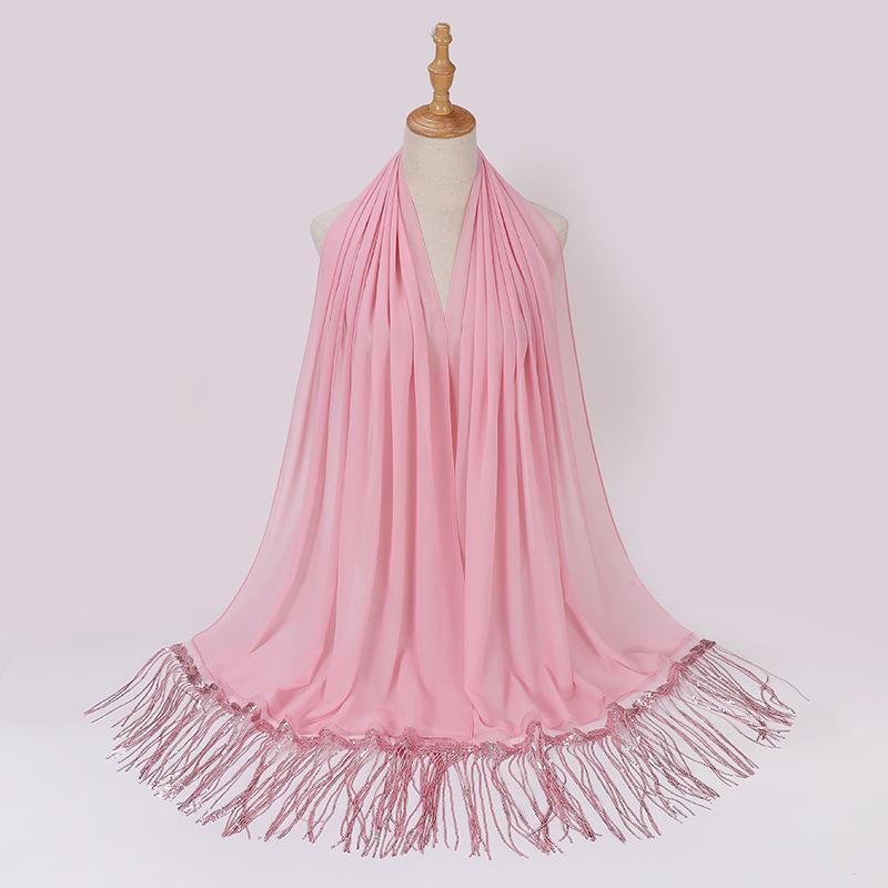 HAYA HA1139 Pearl Chiffon Scarf