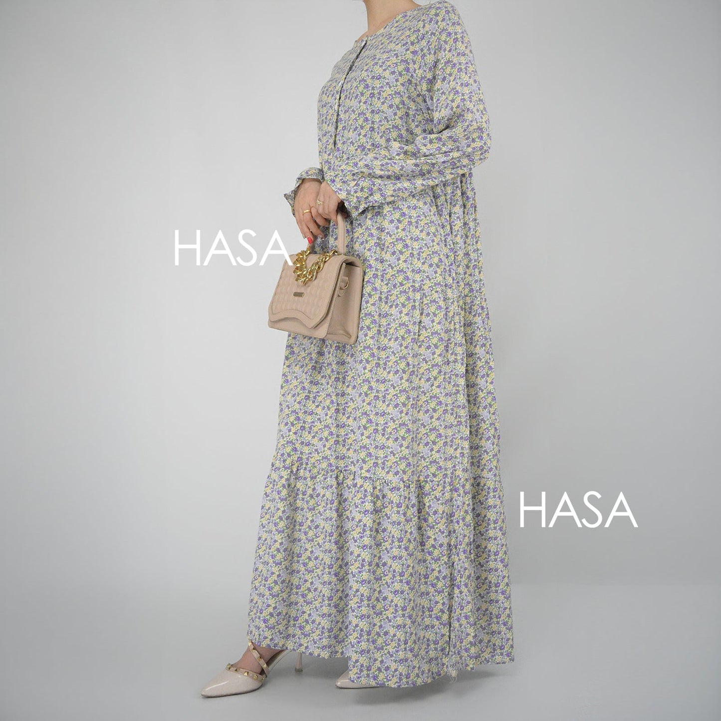 HAYA Summer rayon dress front button design HAYA0620