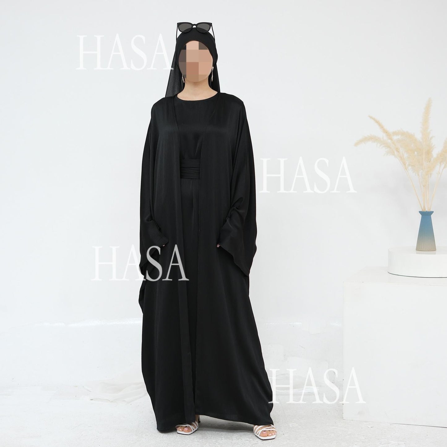 HA6575 Elegant Two-piece Cardigan Robe Set