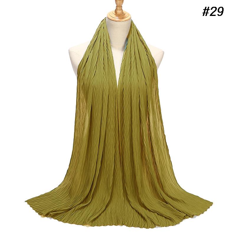 HAYA HA1137 Pearl Chiffon Baotou Scarf