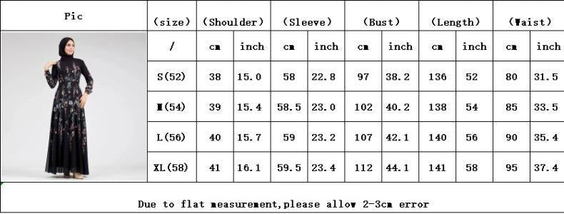 HA6531 Chiffon Printed Ankle-Length Maxi Dress with Long Sleeves