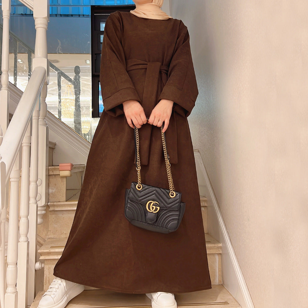 HAYA HAYA1011 Solid Color Tunic Dress
