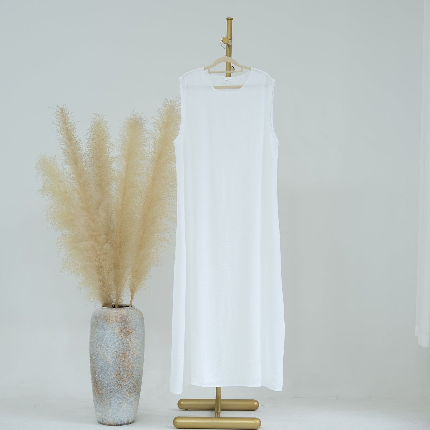 HAYA HAYA1019 Solid Color Bottom Tank Top Dress