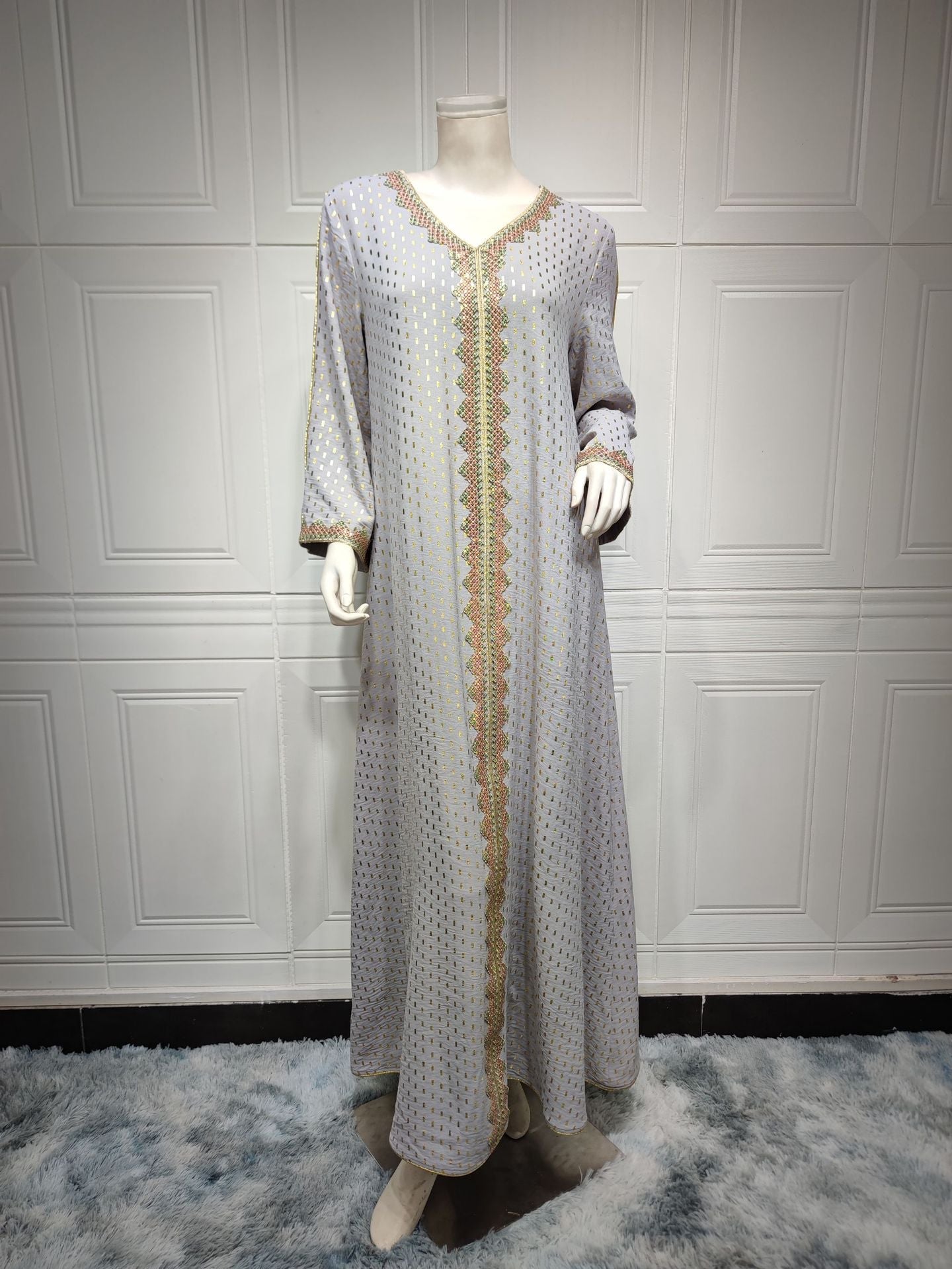 HAYA0442 Middle East Women's Clothing New Bronzing Muslim Dubai Robe