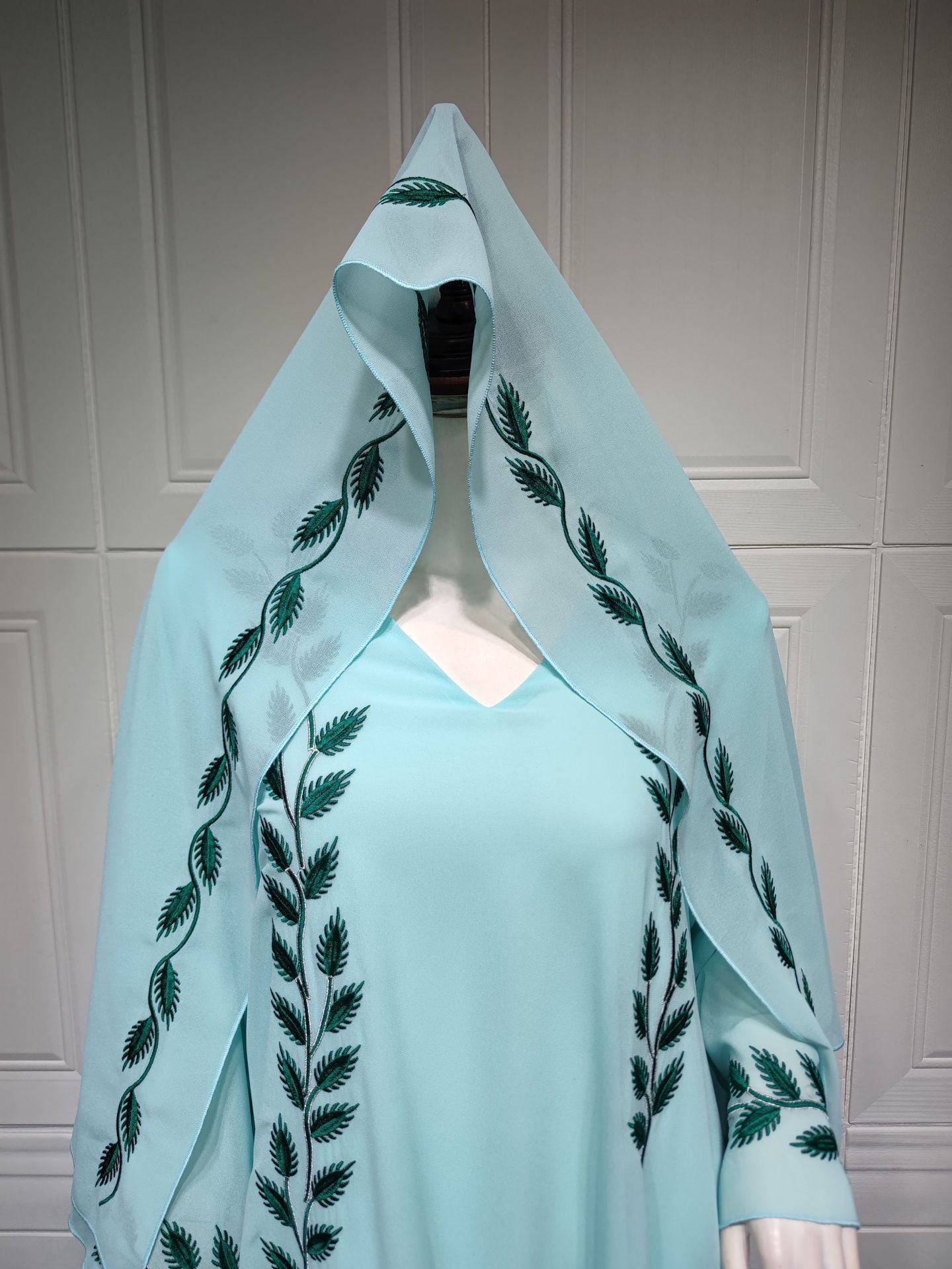 HAYA HAYA1050 2pcs Chiffon Long Muslim Dress with Hijab