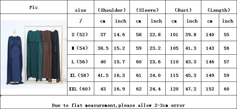 HA5870 Elegant drape two-piece robe dress-Light luxury street style abaya girl