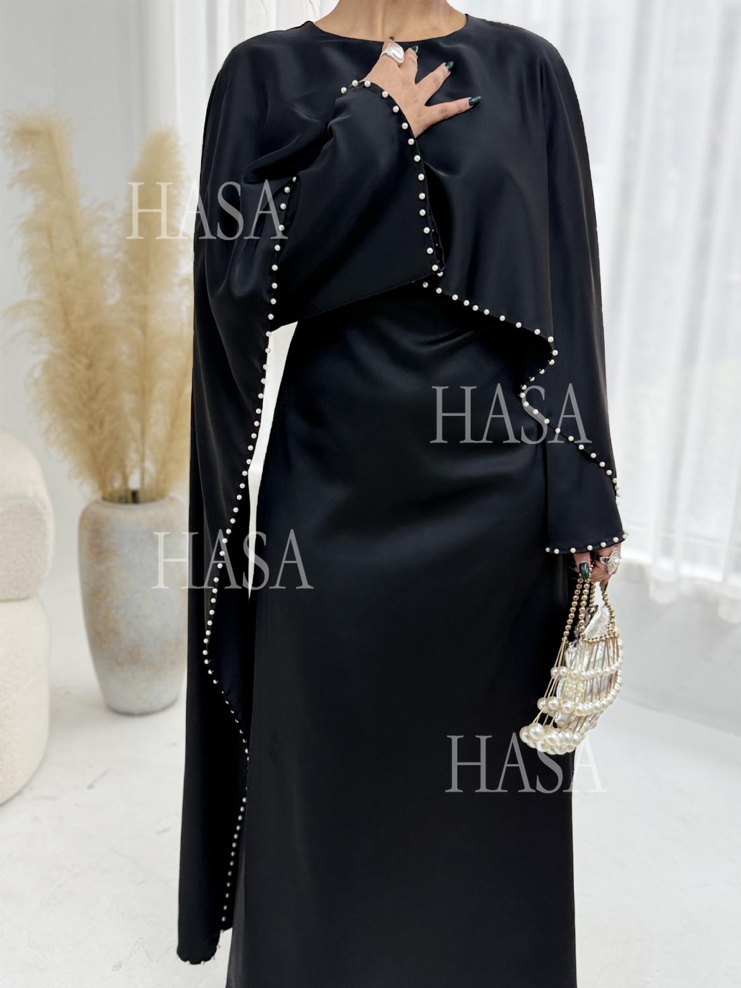 HS6697 Robe Decorated with Pearls and Beads.