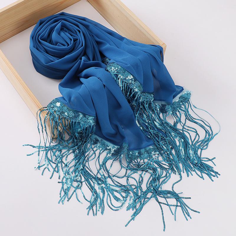 HAYA HA1139 Pearl Chiffon Scarf