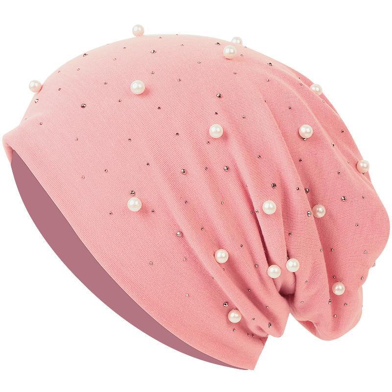HAYA HA1092 Pearl Hot Diamond Pullover Cap