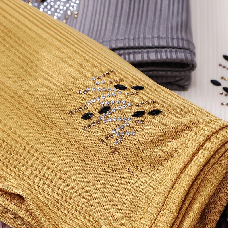 HAYA HA1133 New Striped Hot Drilling Headscarf