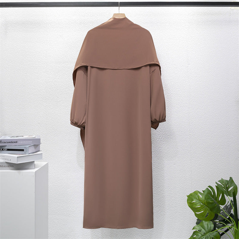 HAYA10049  New Middle East Dubai Turkish Robe Dress with Hijab hoody abaya