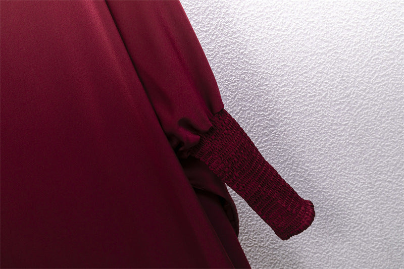 HAYA10067  Muslim Solid colour Mukena  Prayer jilbab with soft Fabric and Features elasticated cuffs and attachable Instant Hijab