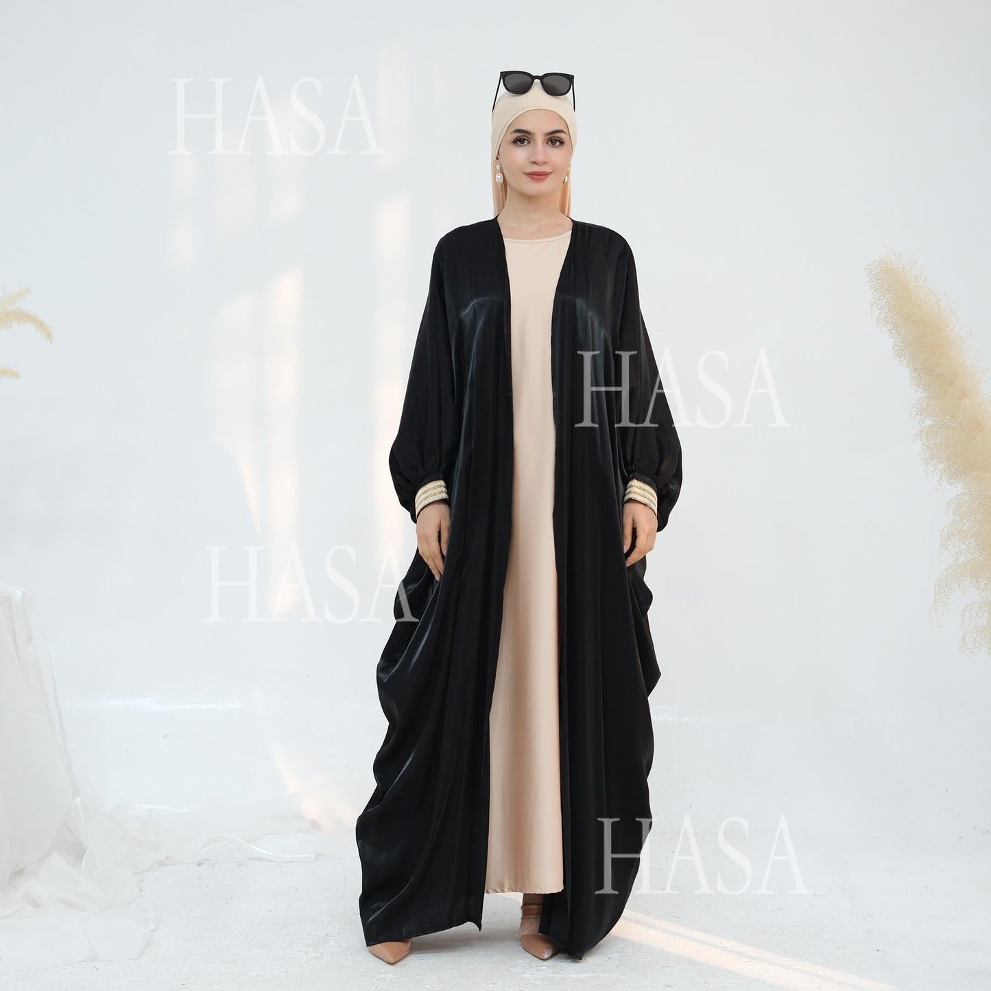 HA5873 Temperament Cardigan Long Coat Exquisite Trim To Create Elegant Style