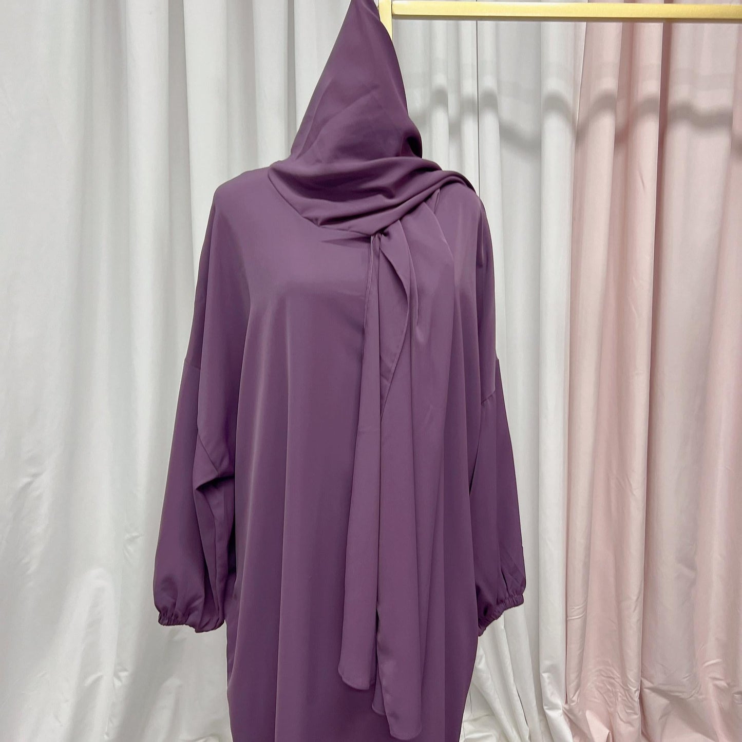 New Middle East Dubai Turkish Robe Dress with Hijab hoody abaya