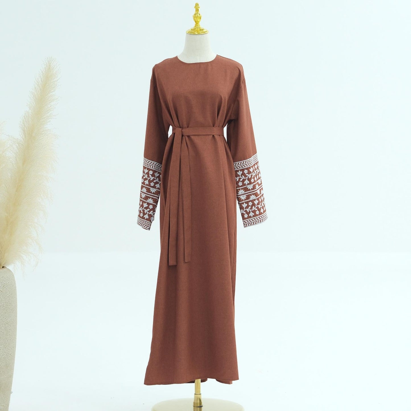 HAYA HA1172 Embroidered Elegant Dress Robe