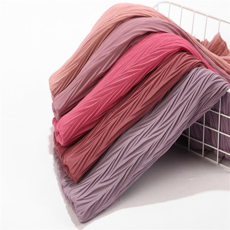 HAYA HA1137 Pearl Chiffon Baotou Scarf