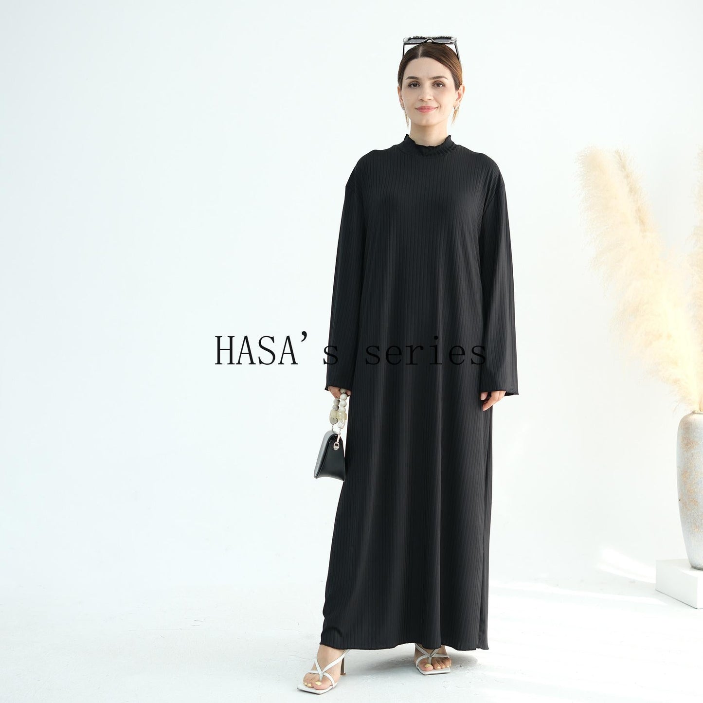 HA5509 Beautiful Stand Collar Dress Robe - Lightweight multi-color design, comfortable and stylish party  wear red dress thick  thigh 2  part bow  outfits