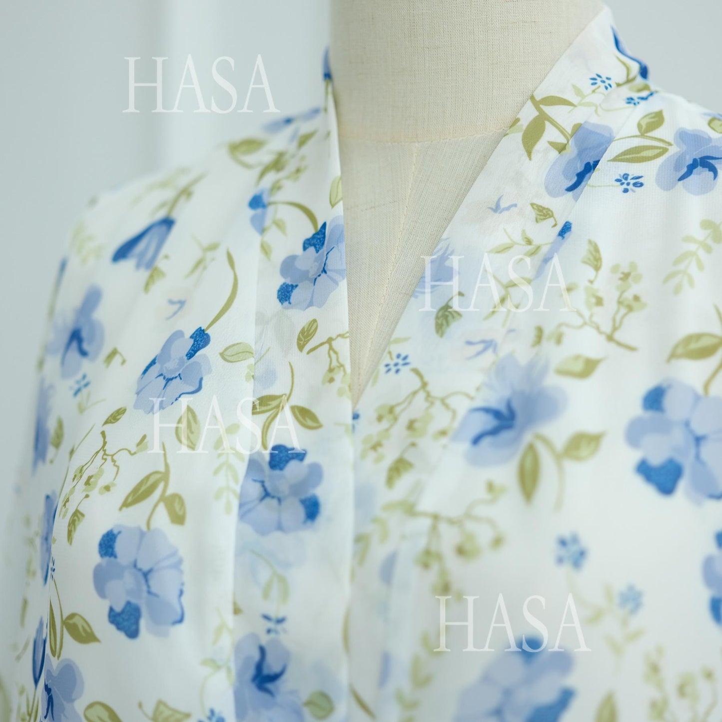 HA6515 Summer Printed Chiffon Jacket and Headscarf Two-Piece Set