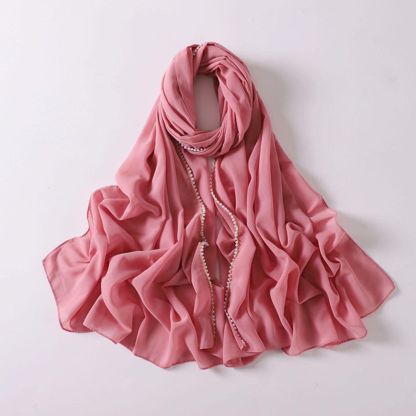 HAYA HA1116 Pearl Chiffon Headband Hijab