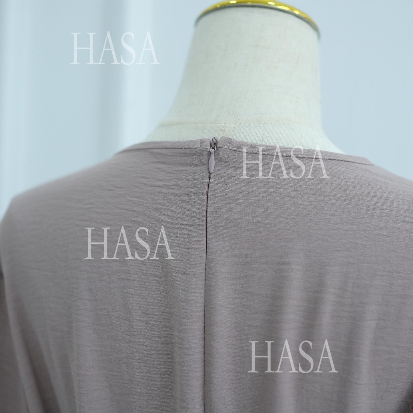 HA6549 Minimalist Abaya with Waist Detail