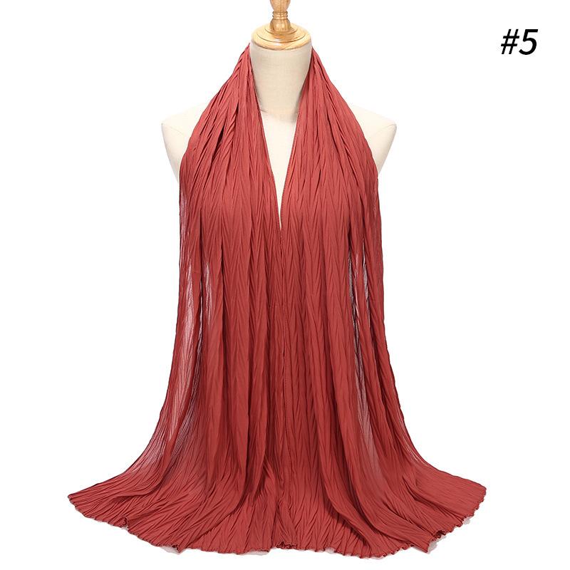 HAYA HA1137 Pearl Chiffon Baotou Scarf