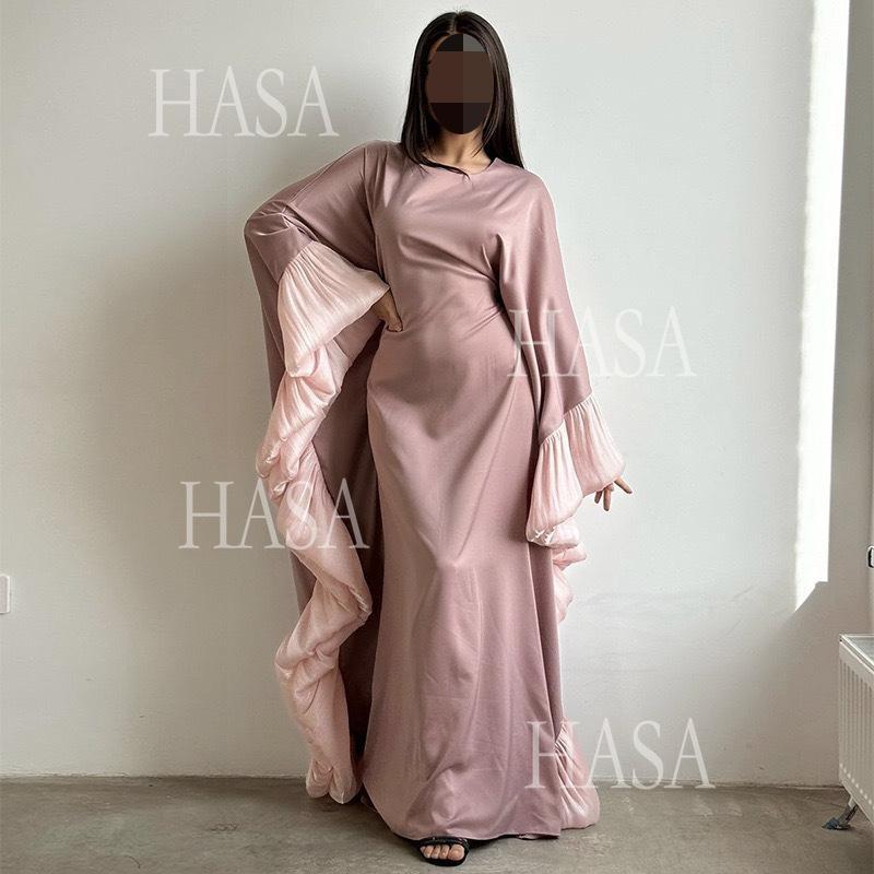 HA6473 Elegant and Graceful Heavy Stitching Lace Sleeve Robe