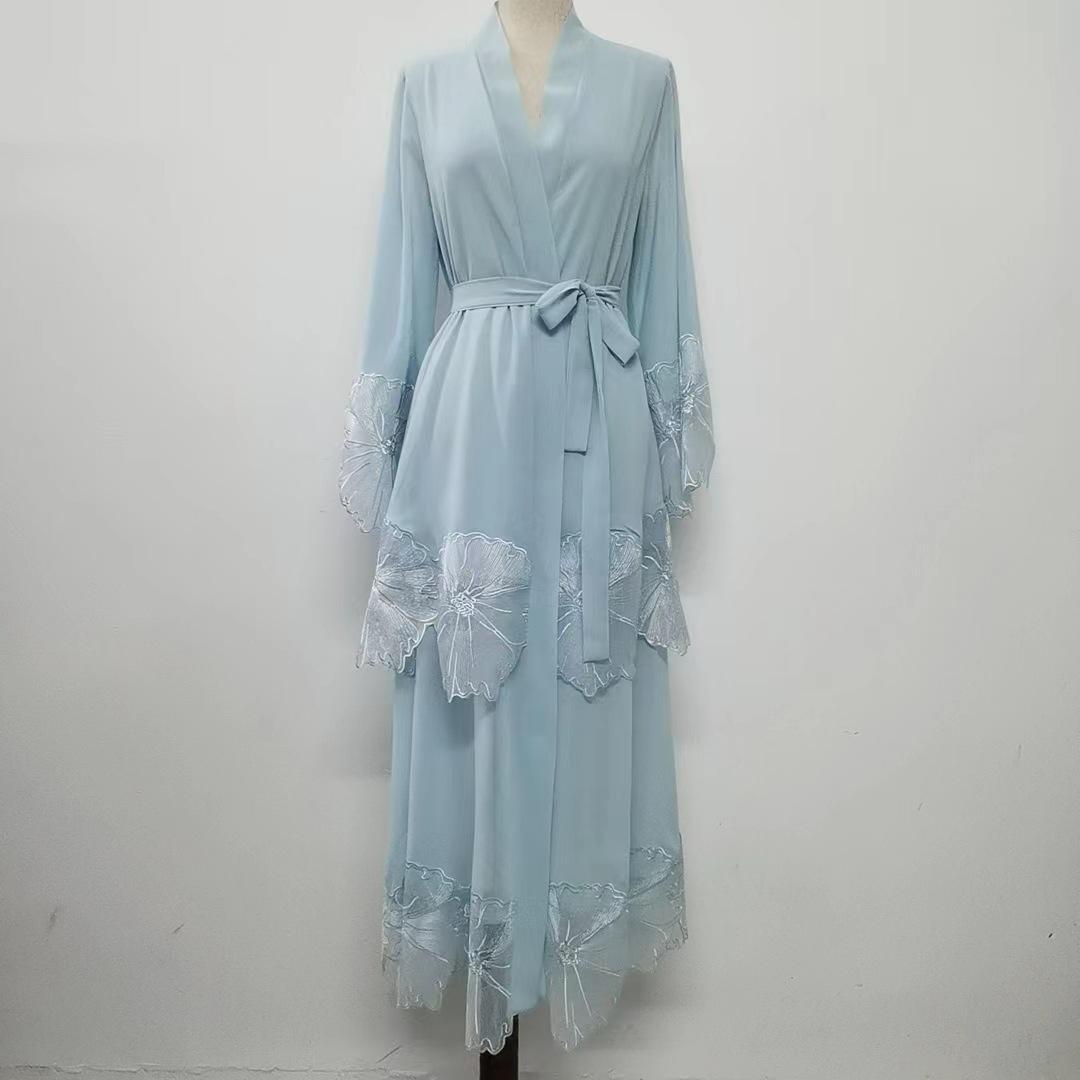 HAYA HAYA1025 1pcs Lace Embroidery Double-Layer Cardigan
