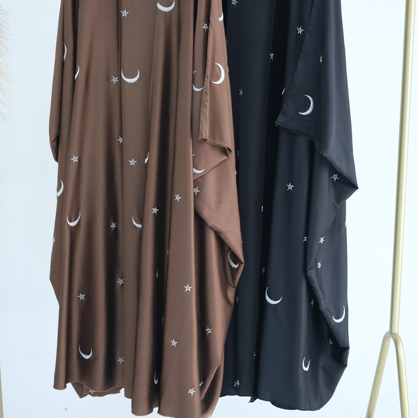 HAYA HA1171 Moon Embroidered Robe Kaftan Abaya