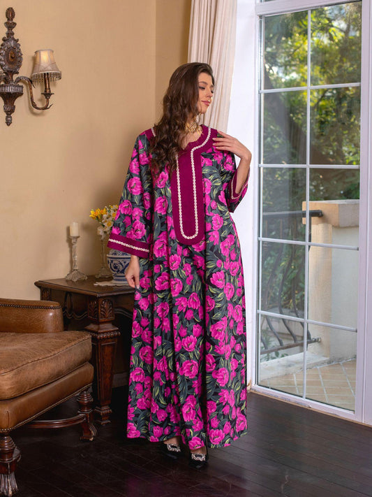 HAYA HAYA1072 Fashion New Product Hot Diamond Printed Dress
