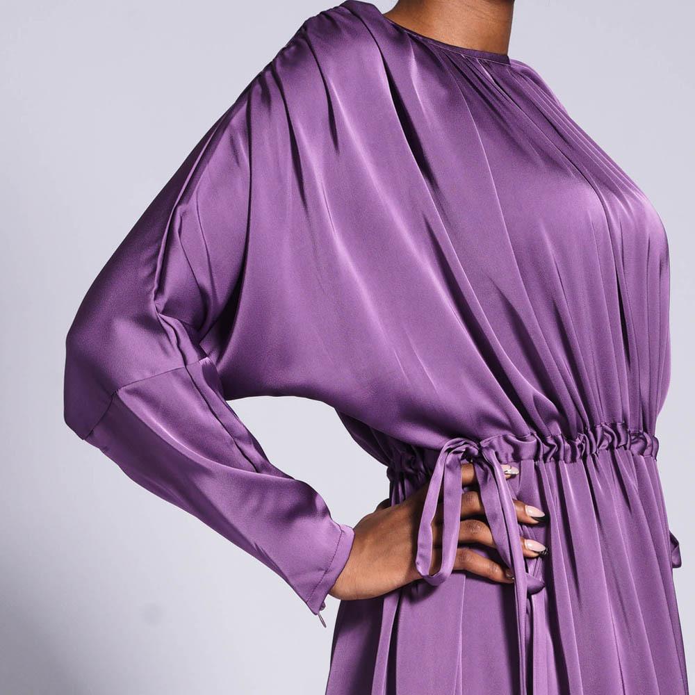 HAYA HAYA0435 Temperament Solid Color Raglan Dress
