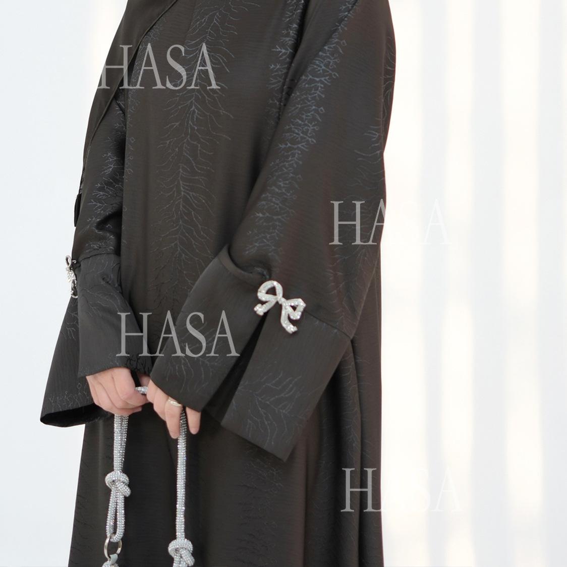 HA5867 Bow-knot Cuff Long Skirt | Elegant and Radiant