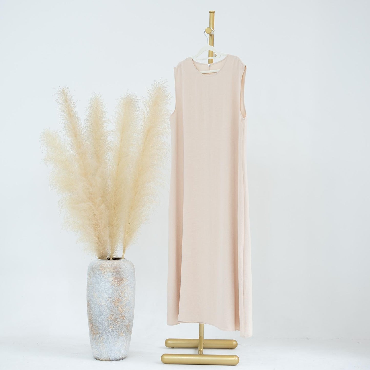 HAYA HAYA1019 Solid Color Bottom Tank Top Dress