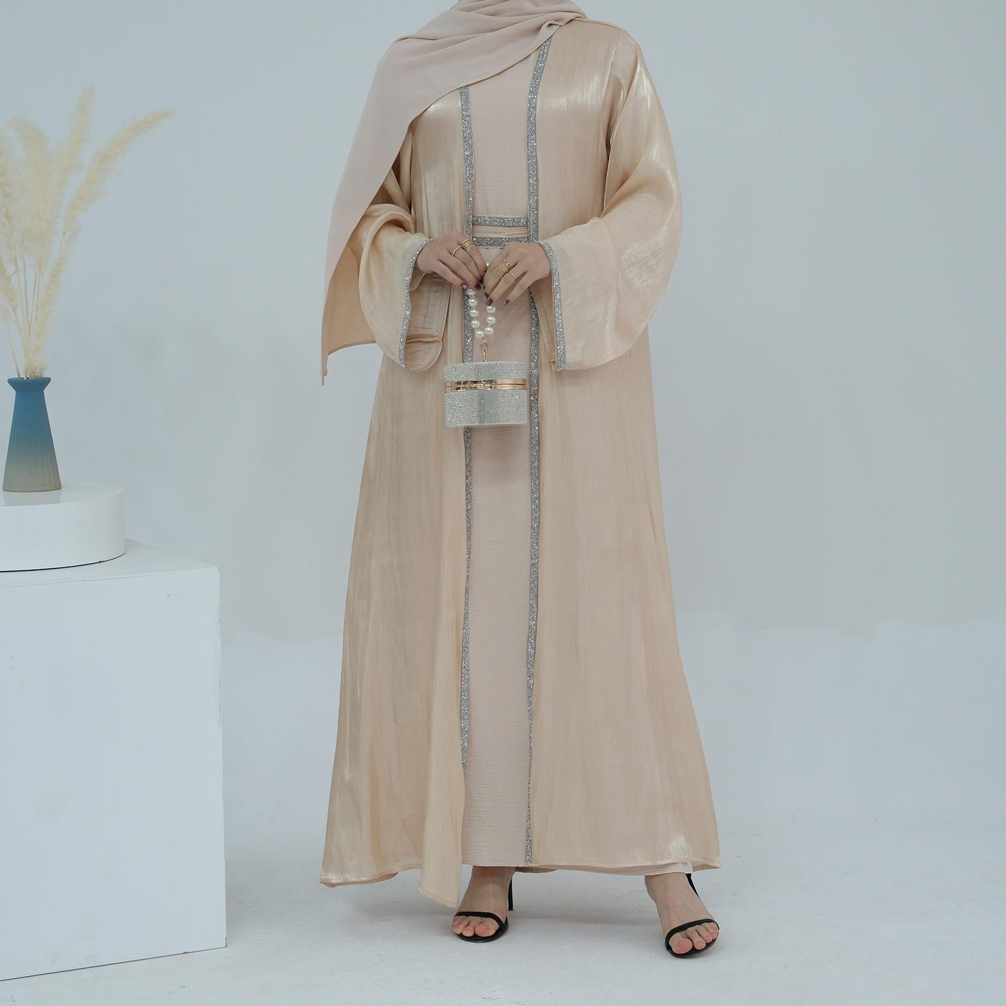HAYA HA1184 2pcs Set Cardigan+Inner Dress