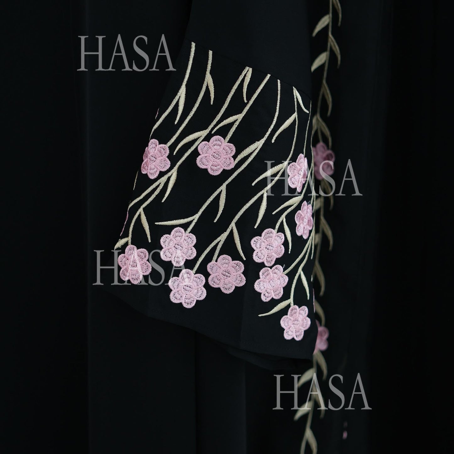 HA6529 Embroidered cardigan robe with headscarf, optional inner wear combination