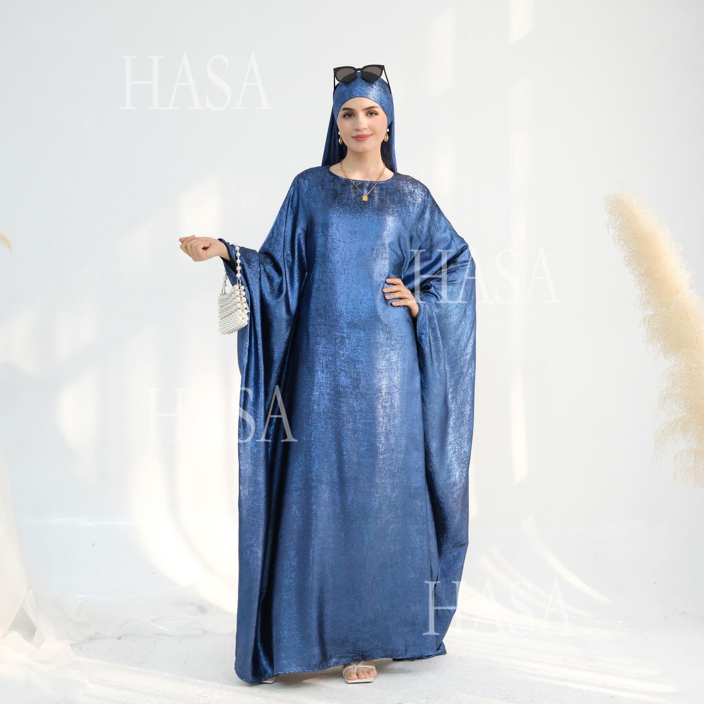 HA5879 Light-sensing Two-piece Dress | with Headscarf Design, The Overall Matching Is More Worry-free