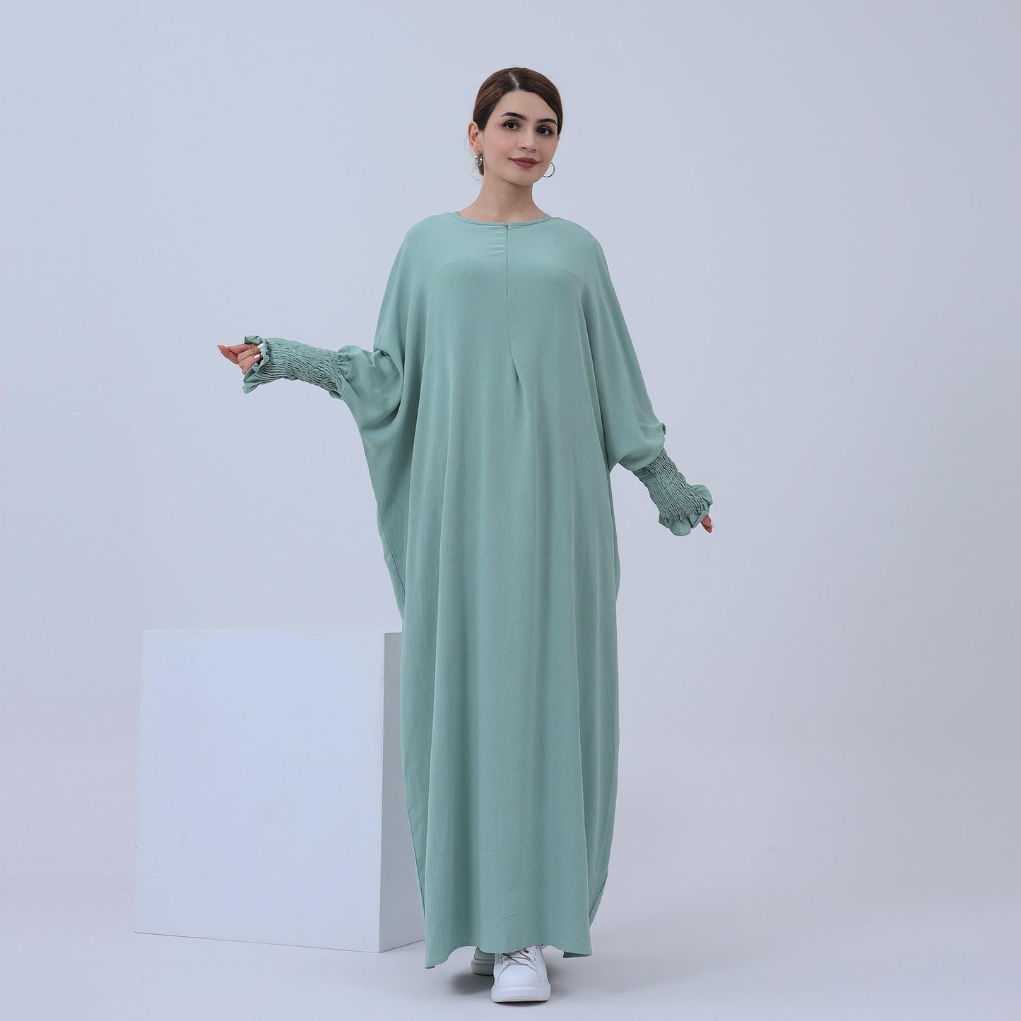 HAYA HAYA1003 Solid Bat Dress