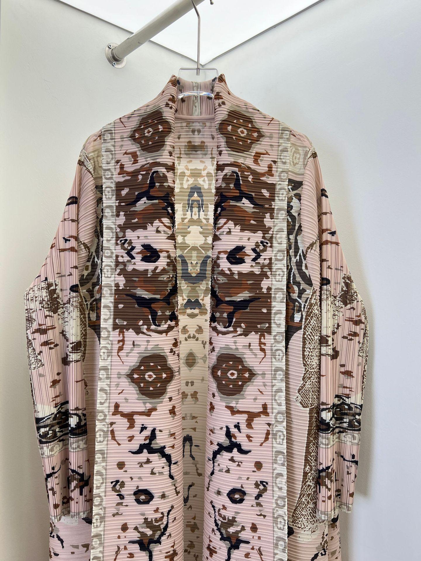 HS6719 Blush Tapestry  Pink Abaya with Intricate Traditional Prints