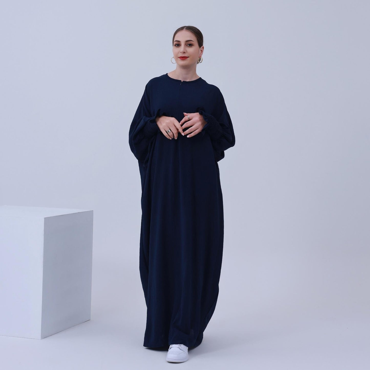HAYA HAYA1003 Solid Bat Dress