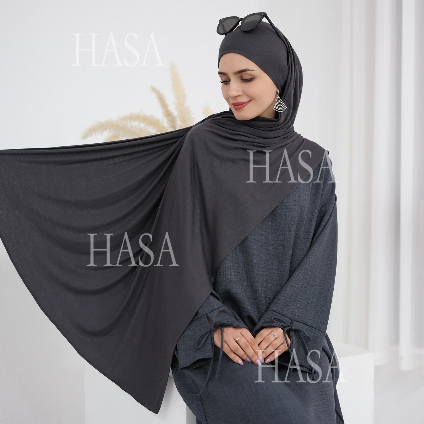 HA6554 Plain Modal Cotton Scarf with Lightweight Comfort