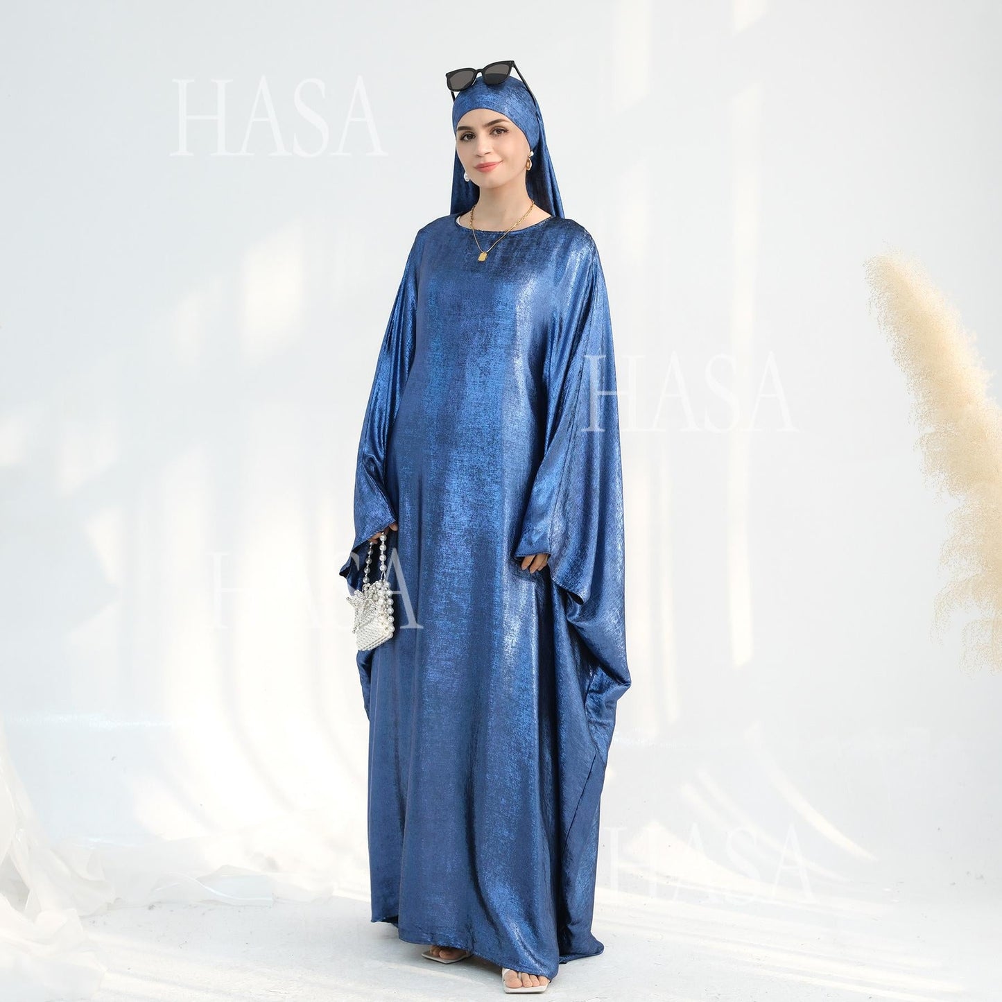 HA5879 Light-sensing Two-piece Dress | with Headscarf Design, The Overall Matching Is More Worry-free