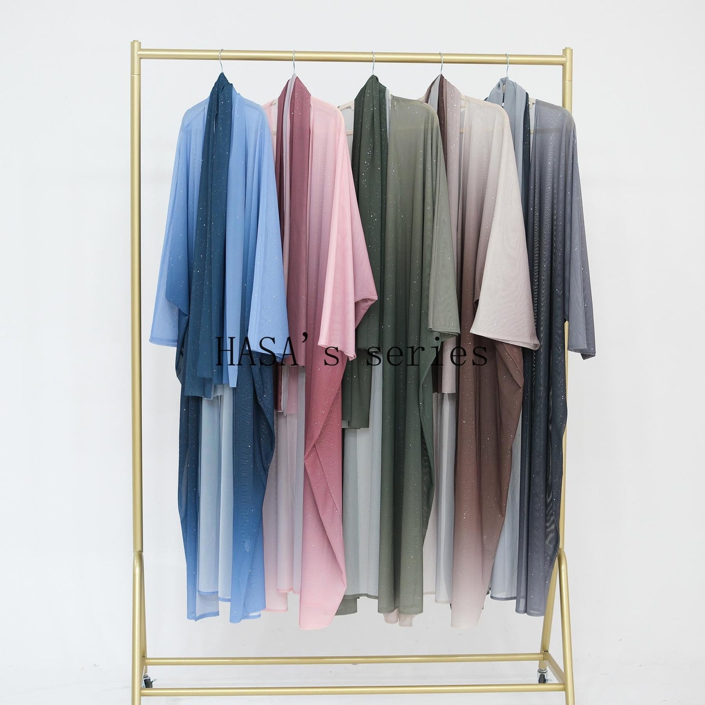 HS4839 Gradient Sequined Long Cardigan