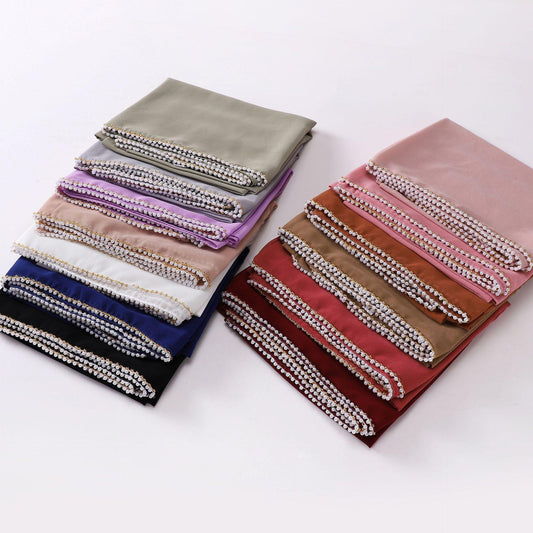 HAYA HA1116 Pearl Chiffon Headband Hijab