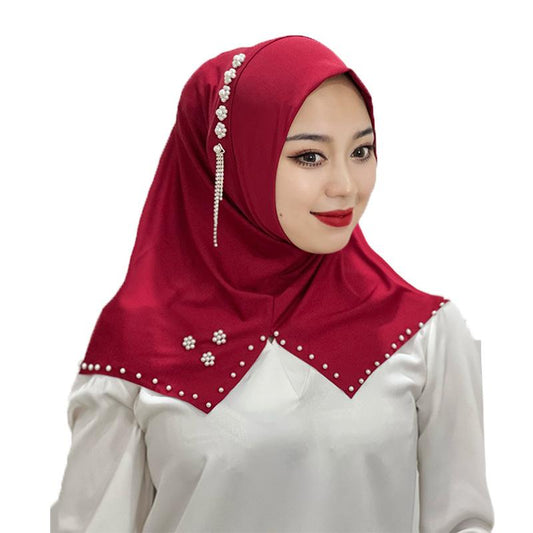 HAYA HA1110 Monochrome Beaded Flower Headband