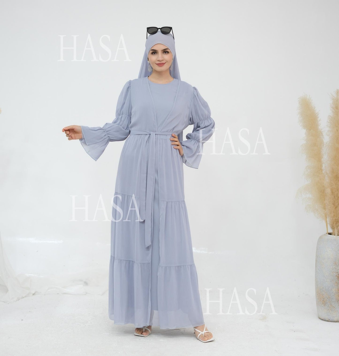 HA5881 Simple Two-piece Suit, A Dress Combination That Combines Comfort and Elegance closed abayas