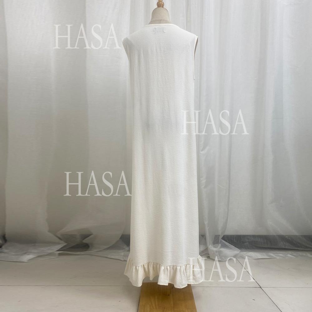 HA5860 Fashionable Imitation Linen Solid Color Robe, Breathable and Comfortable Leading The Trend abaya girl