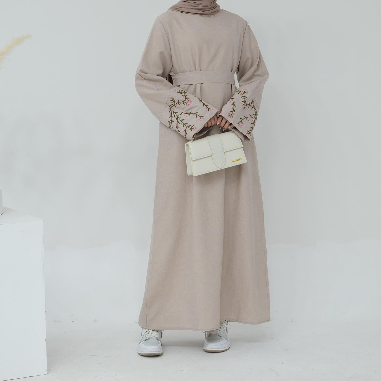 HAYA HAYA1090 Flower Embroidery Elegant Dress