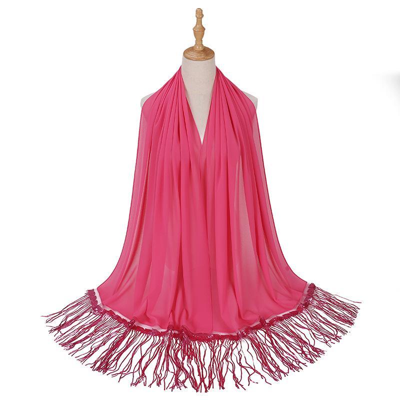 HAYA HA1139 Pearl Chiffon Scarf