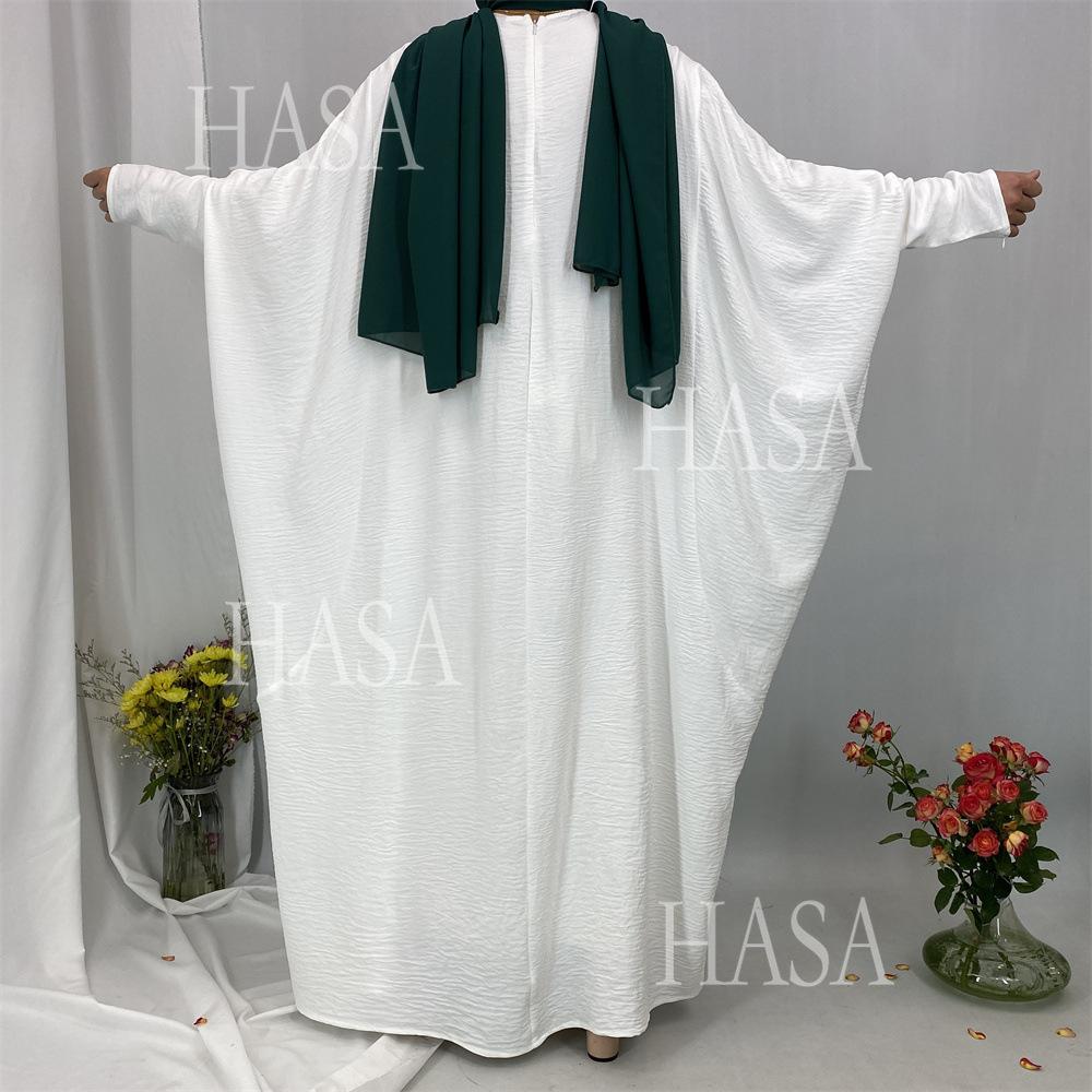 HA6586 Loose Turkish Pleated Dress, Fashionable Long Design